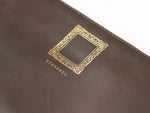 【会員ポイント交換景品】 レザーフラットポシェット＜チョコ・ネイビー＞