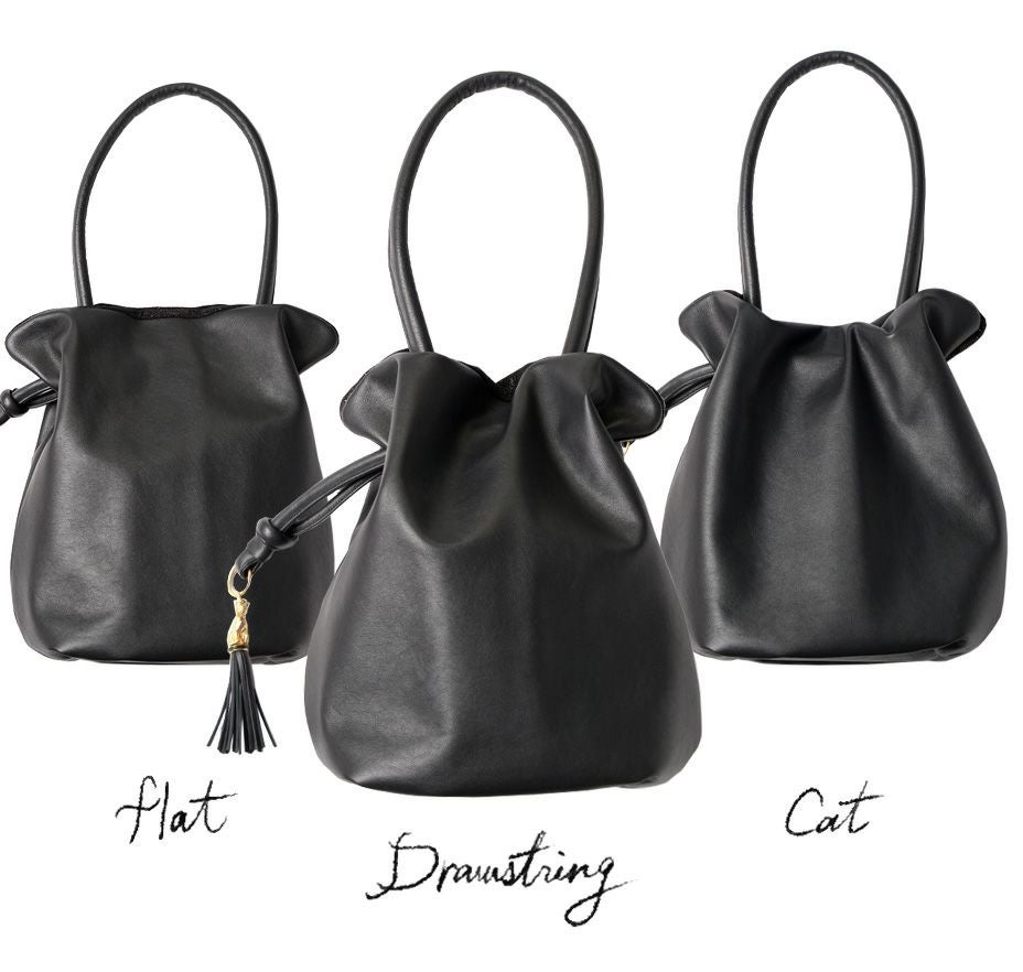 新品未使用✨HIRAMEKI. 山猫ホテル　バケットポシェット 山猫ホテル｜バケットポシェット/巾着バッグ/バケットバッグ＜ブラック