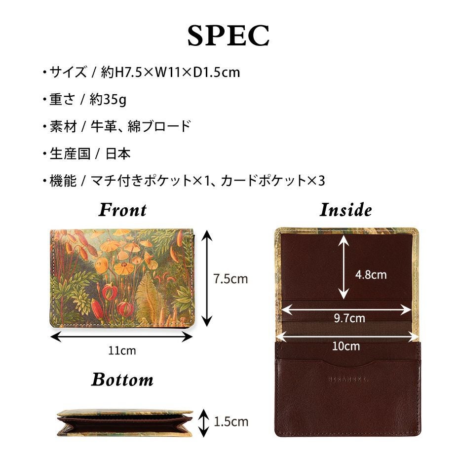 アートヌメレザー｜カードケース（名刺入れ）【苔】 | HIRAMEKI