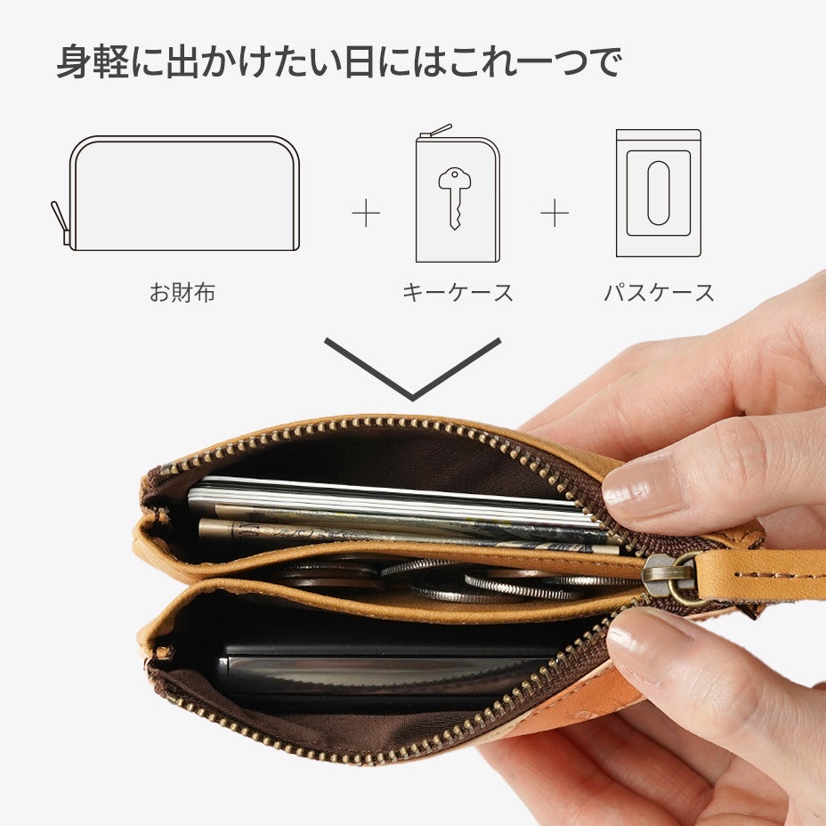 大容量のミニウォレット☆カードや鍵などの小物もひとまとめに