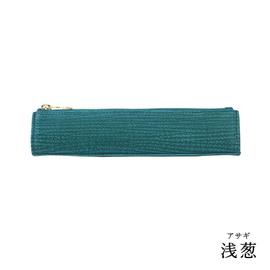 シャークレザー】国産サメ革を使用したスリムなペンケース シャークレザー】国産サメ革を使用したスリムなペンケース