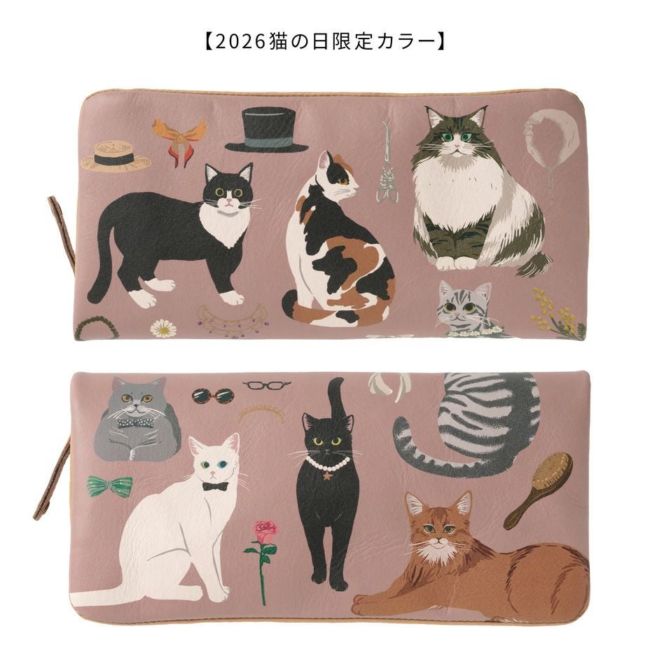 猫好きさん必見！】大容量でたっぷり収納できる長財布｜HIRAMEKI.