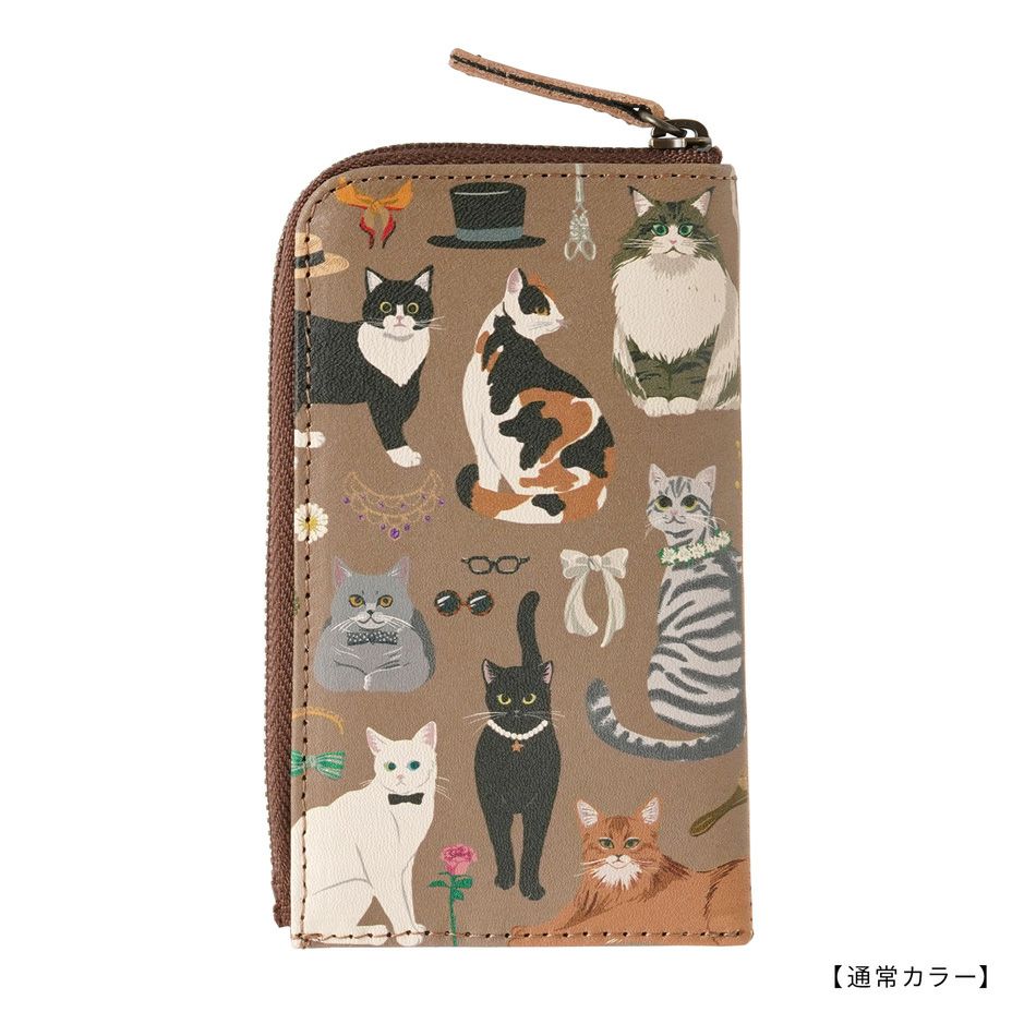 猫好きさん必見！】カードや小銭も入るキーケース｜HIRAMEKI.
