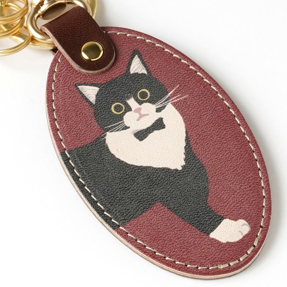 どの猫にする？バッグチャームにもなる本革キーホルダー｜HIRAMEKI.