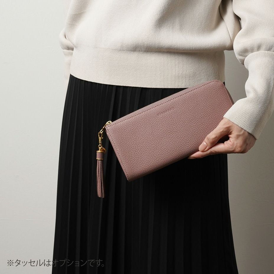 高級感のあるシュリンクレザー】L字ファスナー長財布｜HIRAMEKI.