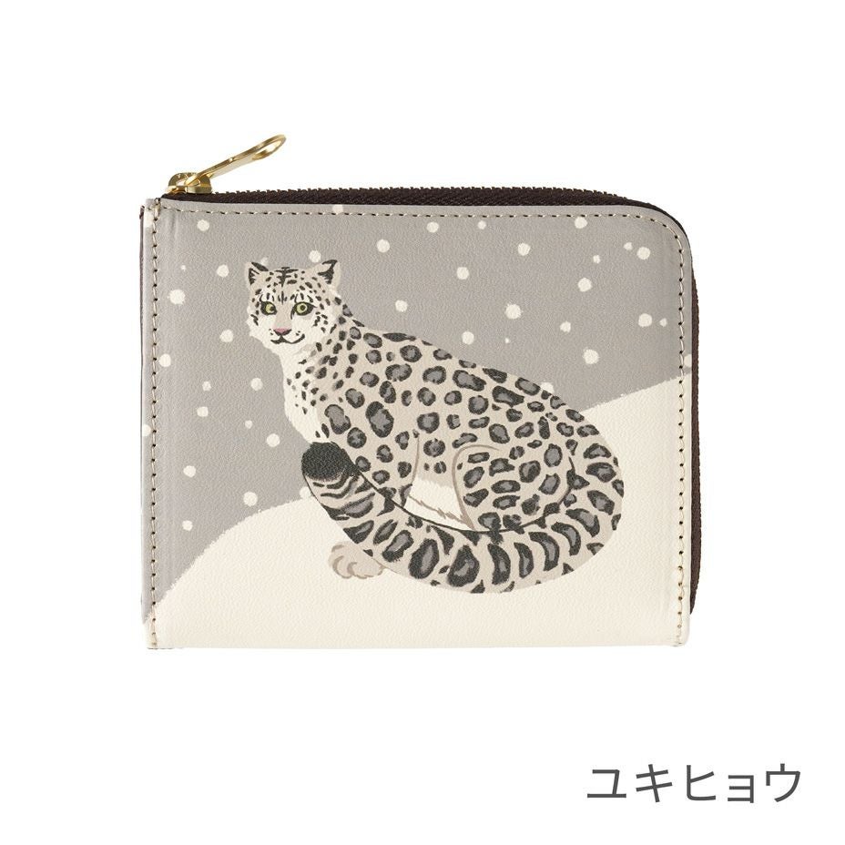 絶滅危惧種をゆるっとかわいく描いた本革コンパクトウォレット｜全9柄